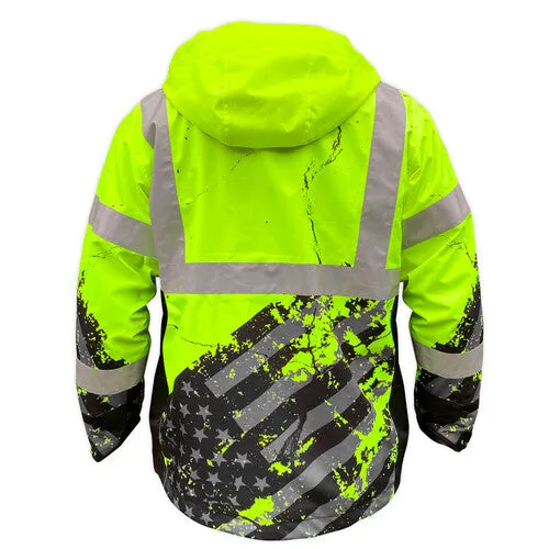 SafetyShirtz - SS360º ANSI Class 3 American Grit Rain Jacket