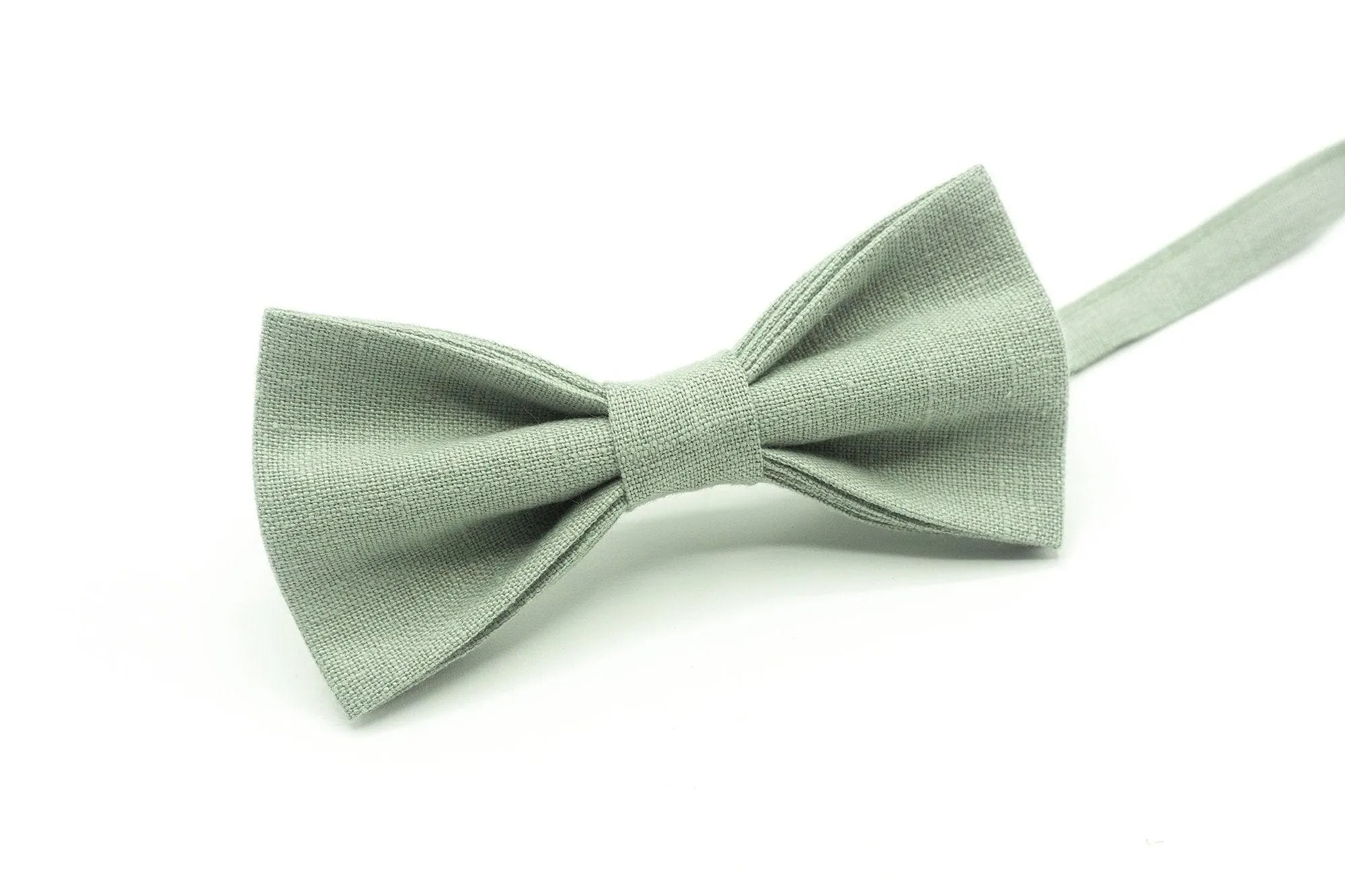 Sage Green Bow Tie and Suspenders for Boys