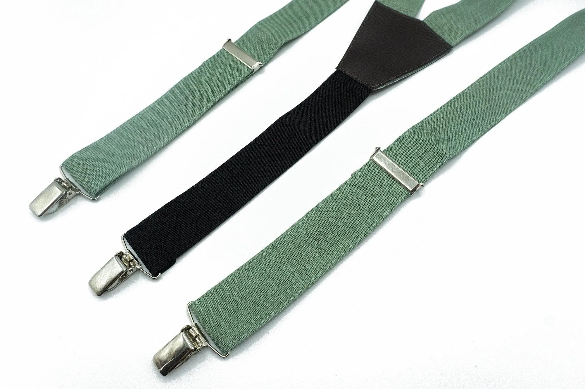 Sage Green Wedding Ties in Linen