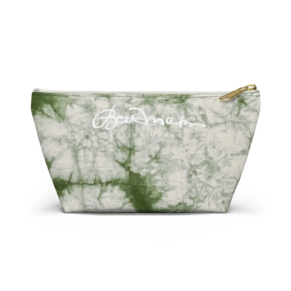 Sage Tie Dye Accessory Pouch w T-bottom