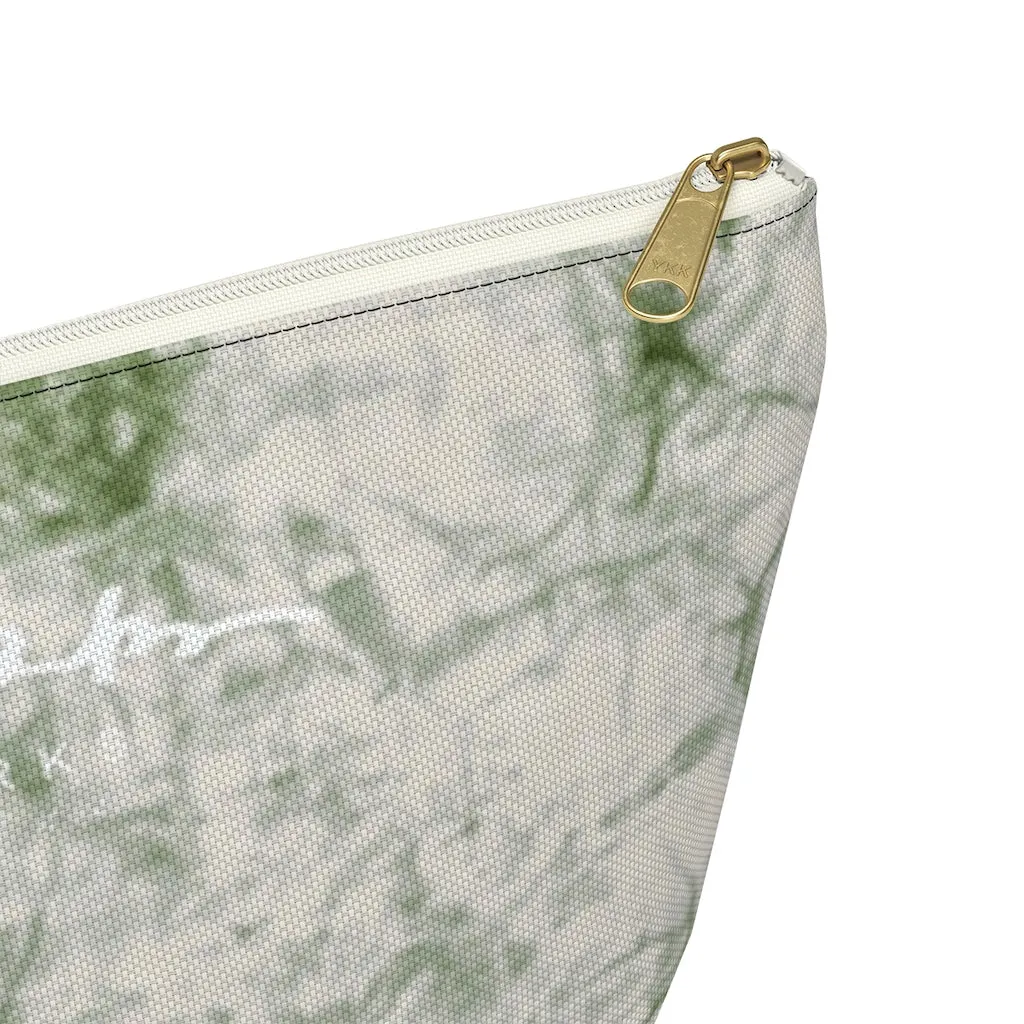 Sage Tie Dye Accessory Pouch w T-bottom