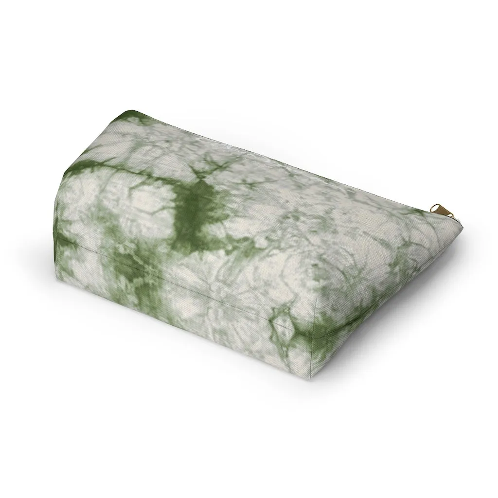 Sage Tie Dye Accessory Pouch w T-bottom