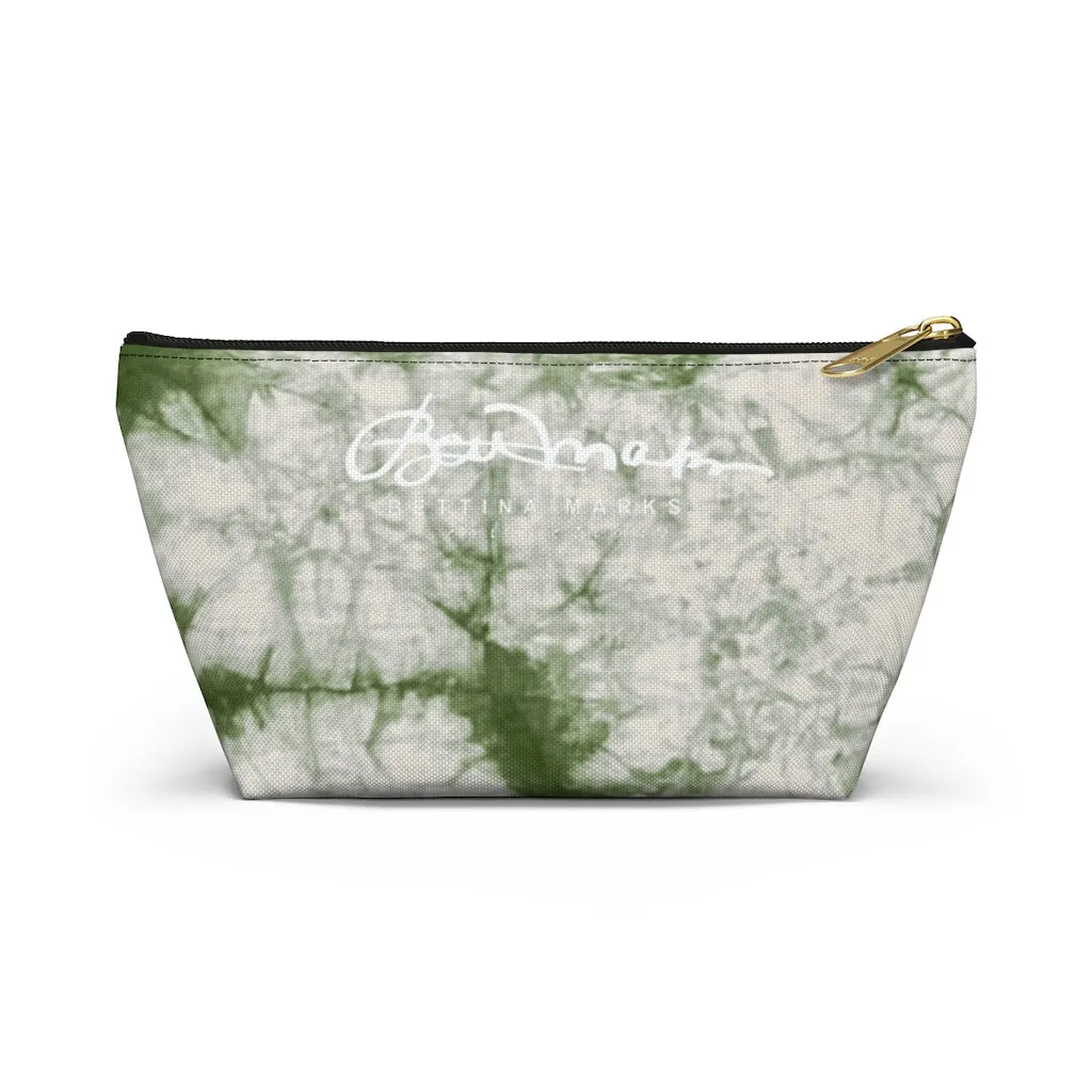 Sage Tie Dye Accessory Pouch w T-bottom