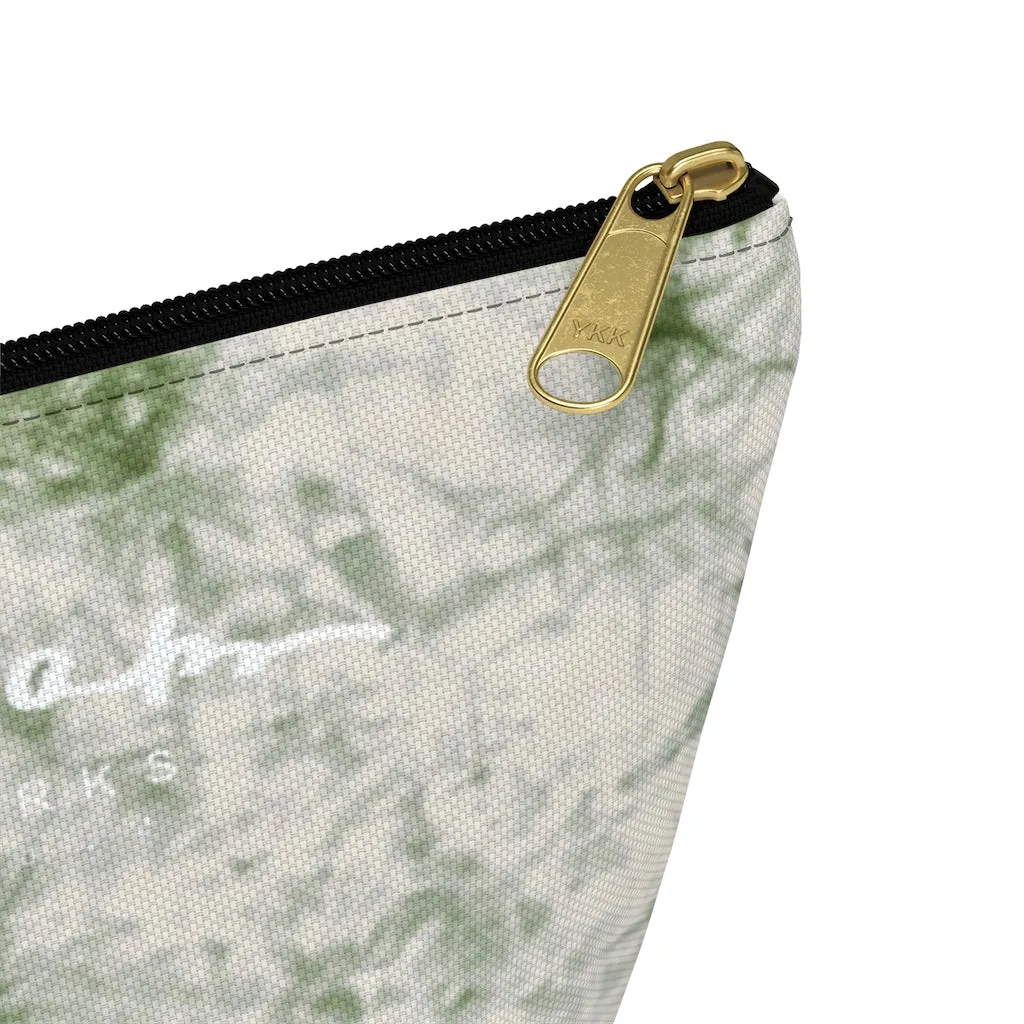 Sage Tie Dye Accessory Pouch w T-bottom