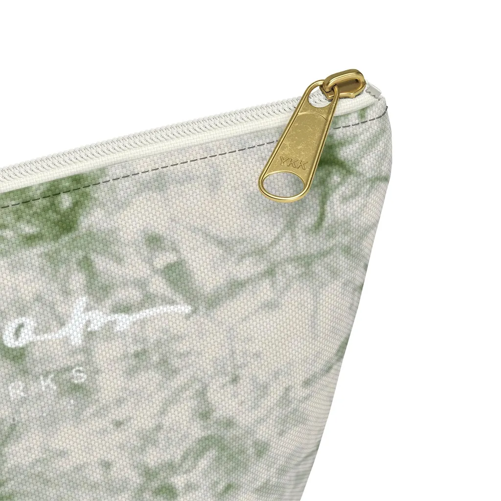 Sage Tie Dye Accessory Pouch w T-bottom