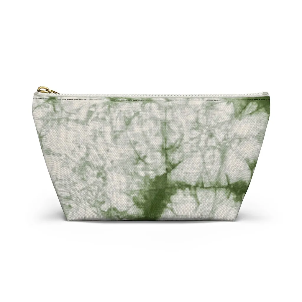 Sage Tie Dye Accessory Pouch w T-bottom