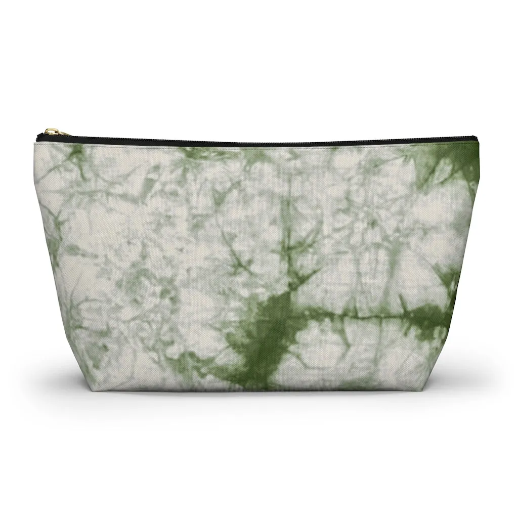 Sage Tie Dye Accessory Pouch w T-bottom