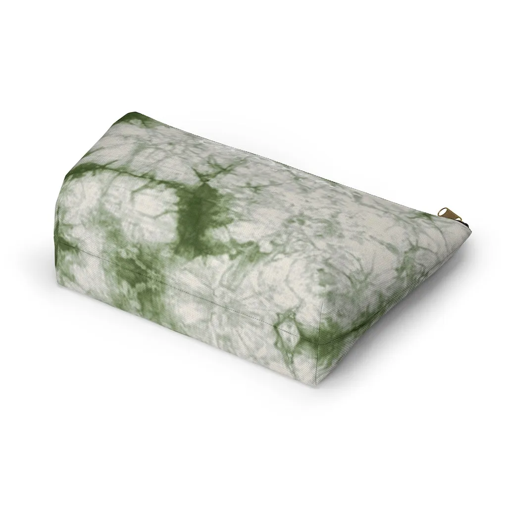 Sage Tie Dye Accessory Pouch w T-bottom