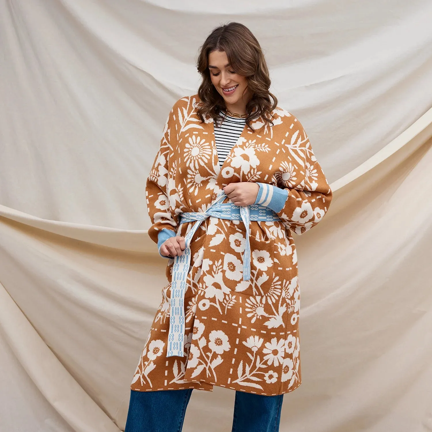 Sage x Clare Charita Jacquard Robe