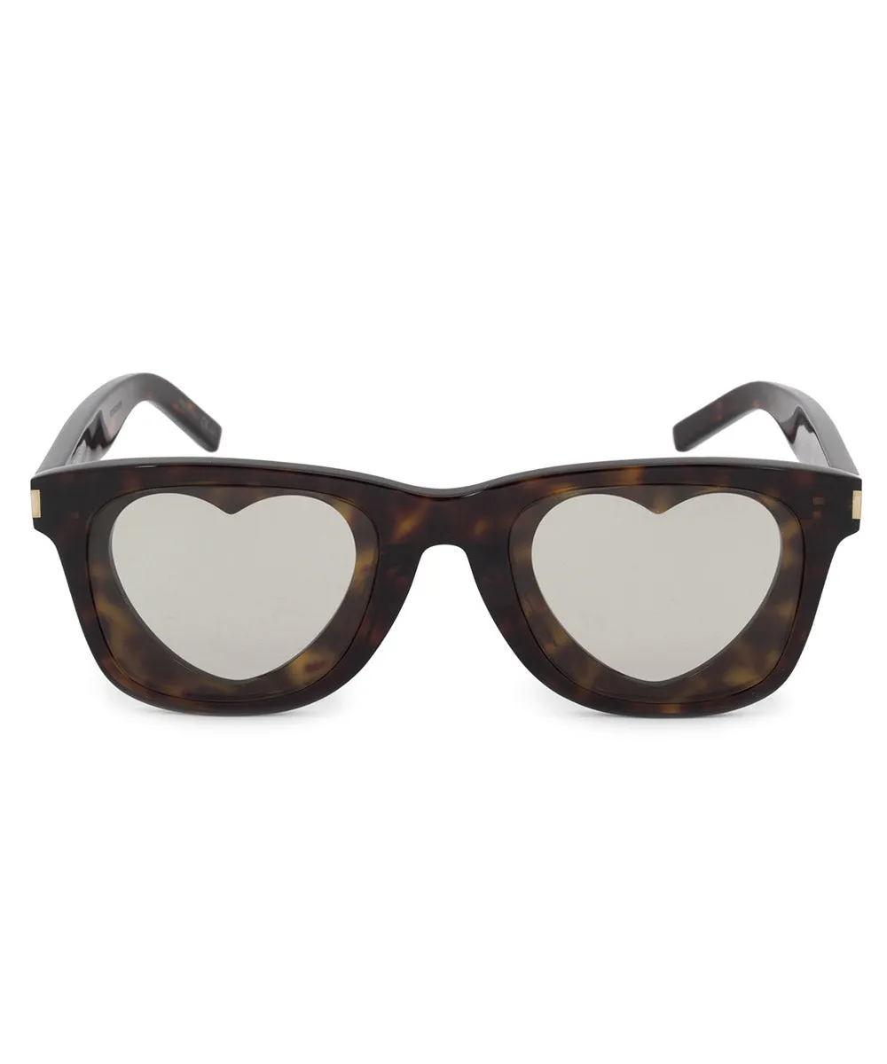 Saint Laurent Geometric Heart Sunglasses SL51/F 005 53