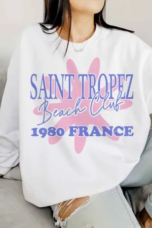 SAINT TROPEZ BEACH CLUB OVERSIZED SWEATSHIRT