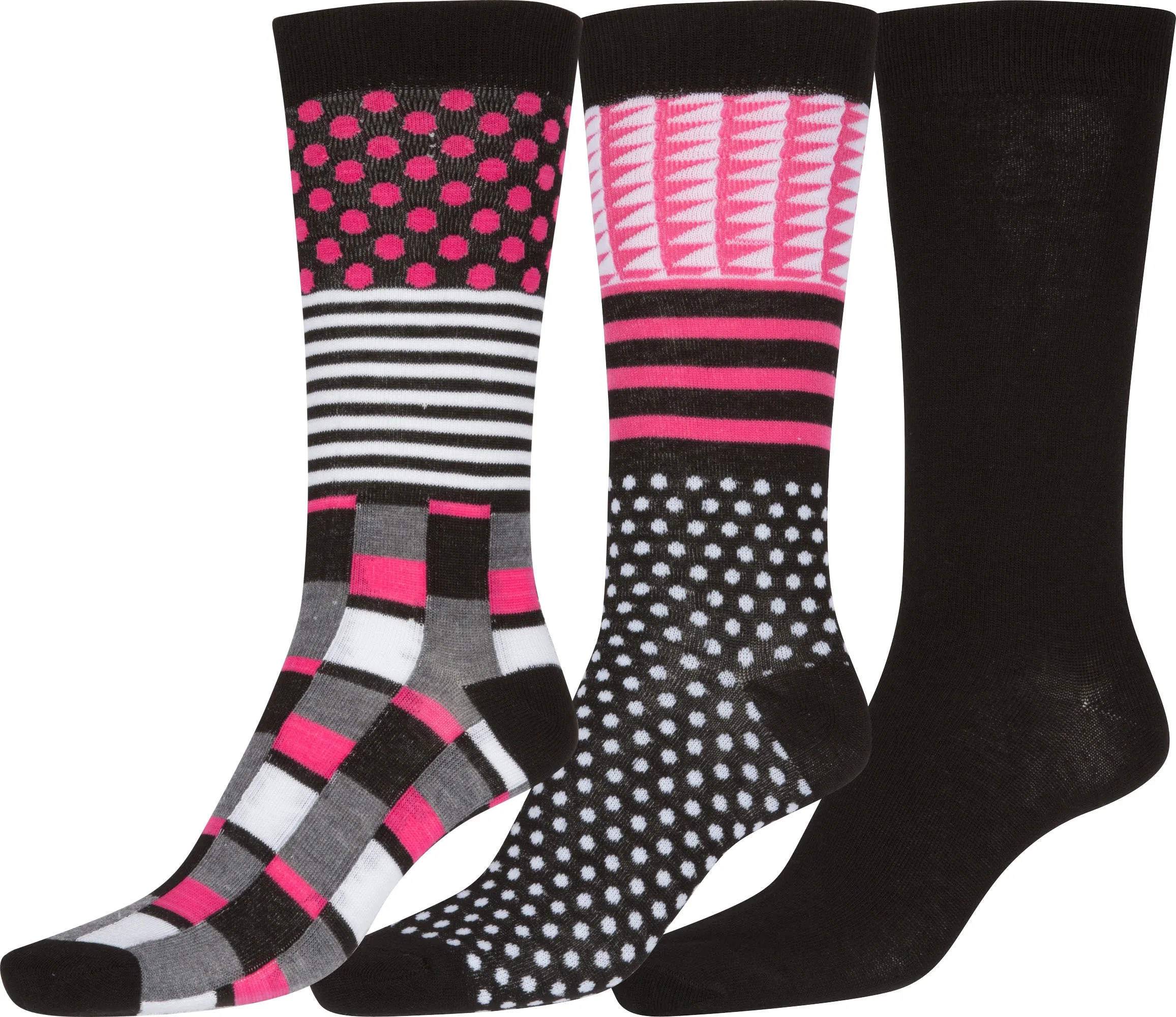 Sakkas Alpa Womens Cute Colorful Design Knee High Socks Assorted 3-packs