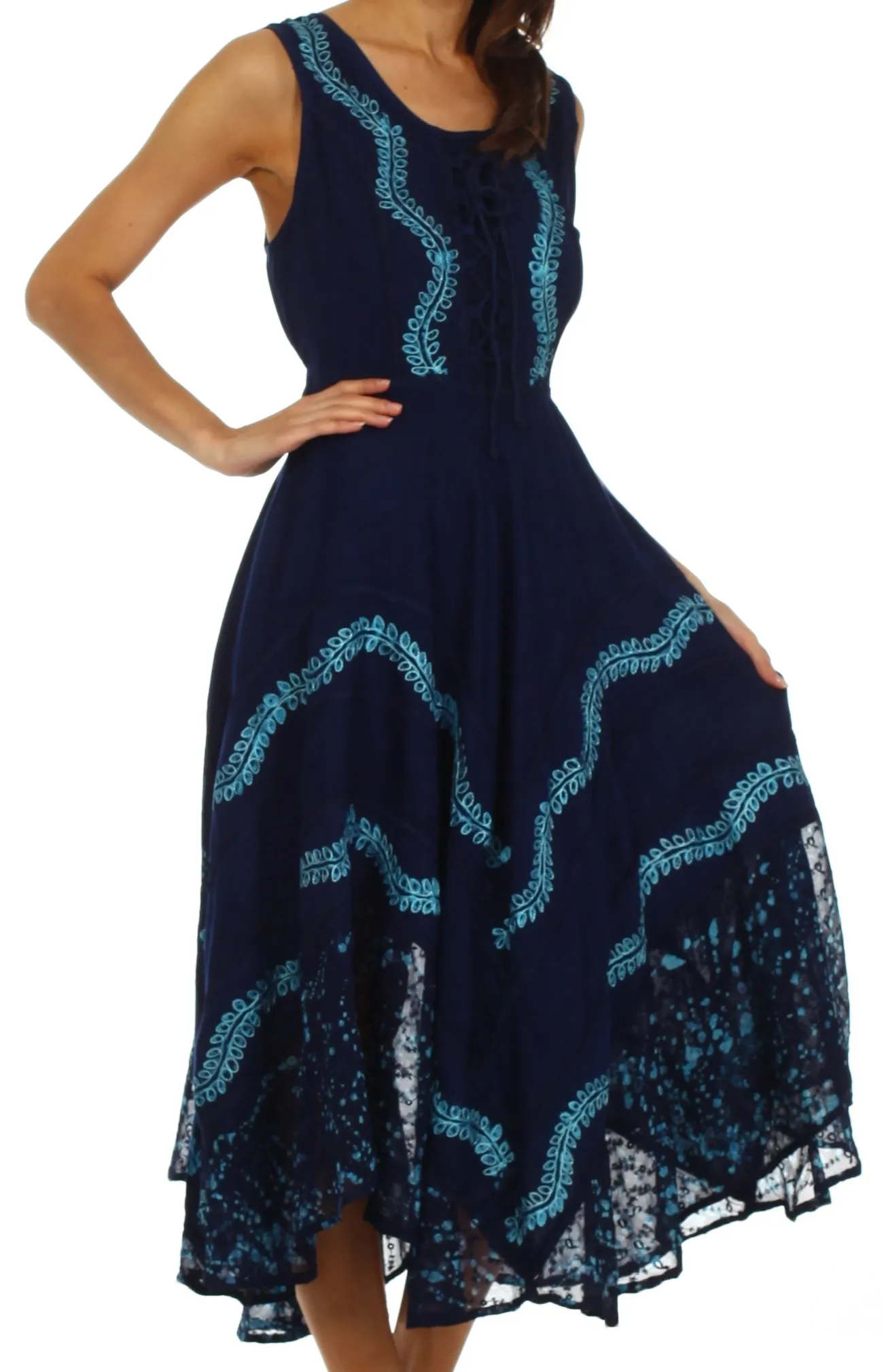 Sakkas Anastasia Batik Corset Style Dress