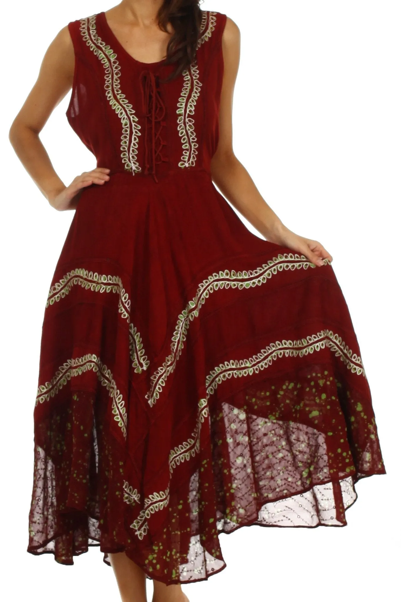 Sakkas Anastasia Batik Corset Style Dress