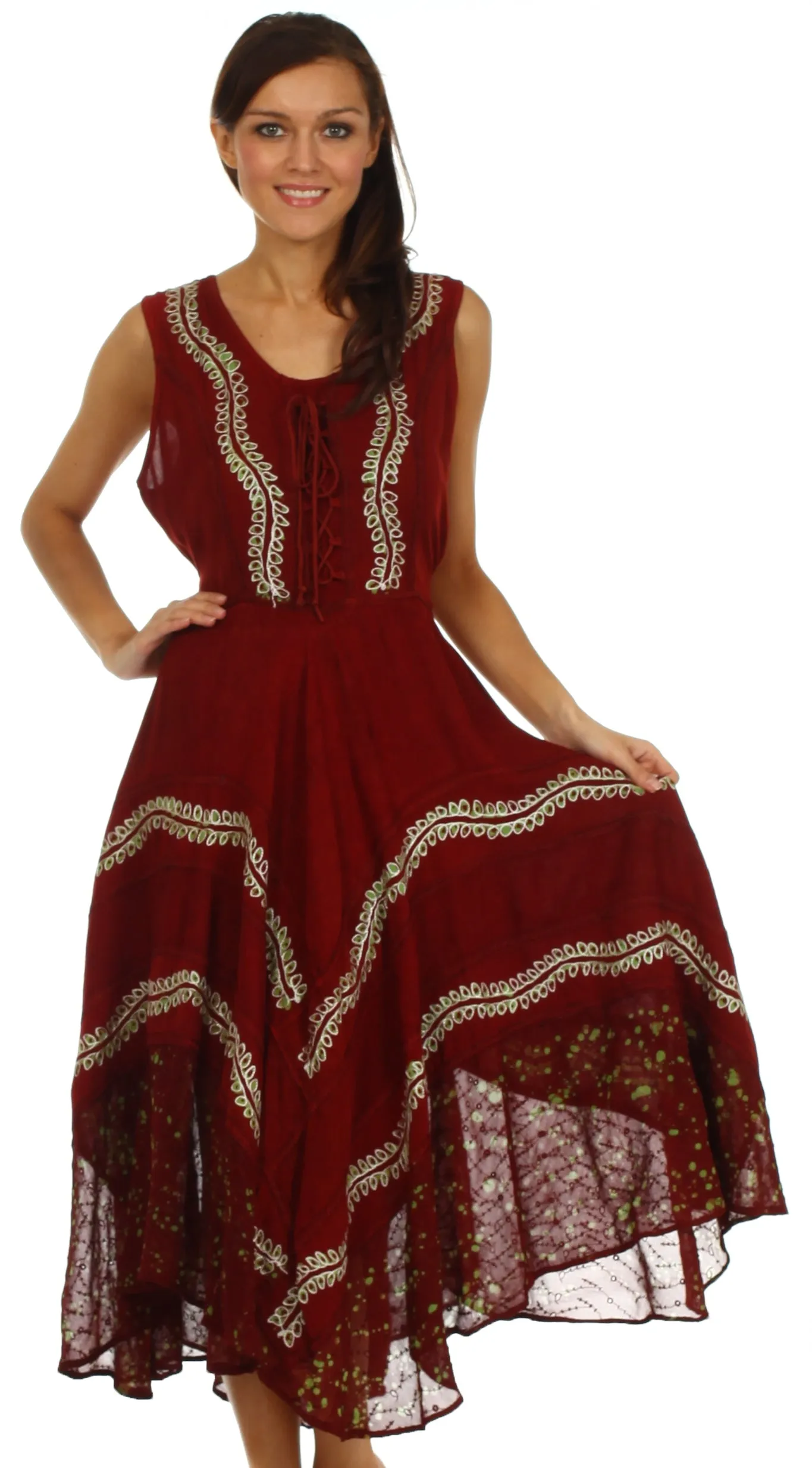 Sakkas Anastasia Batik Corset Style Dress