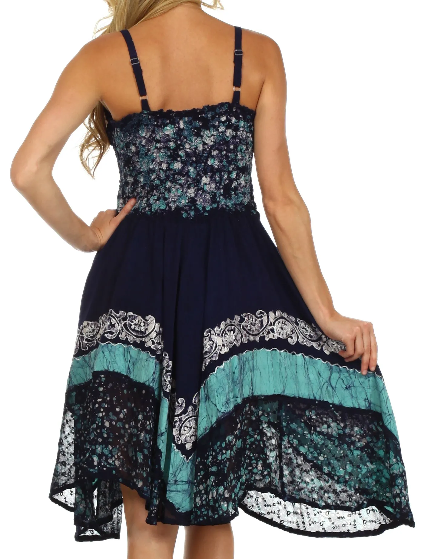 Sakkas Aphrodite Embroidered Batik Dress