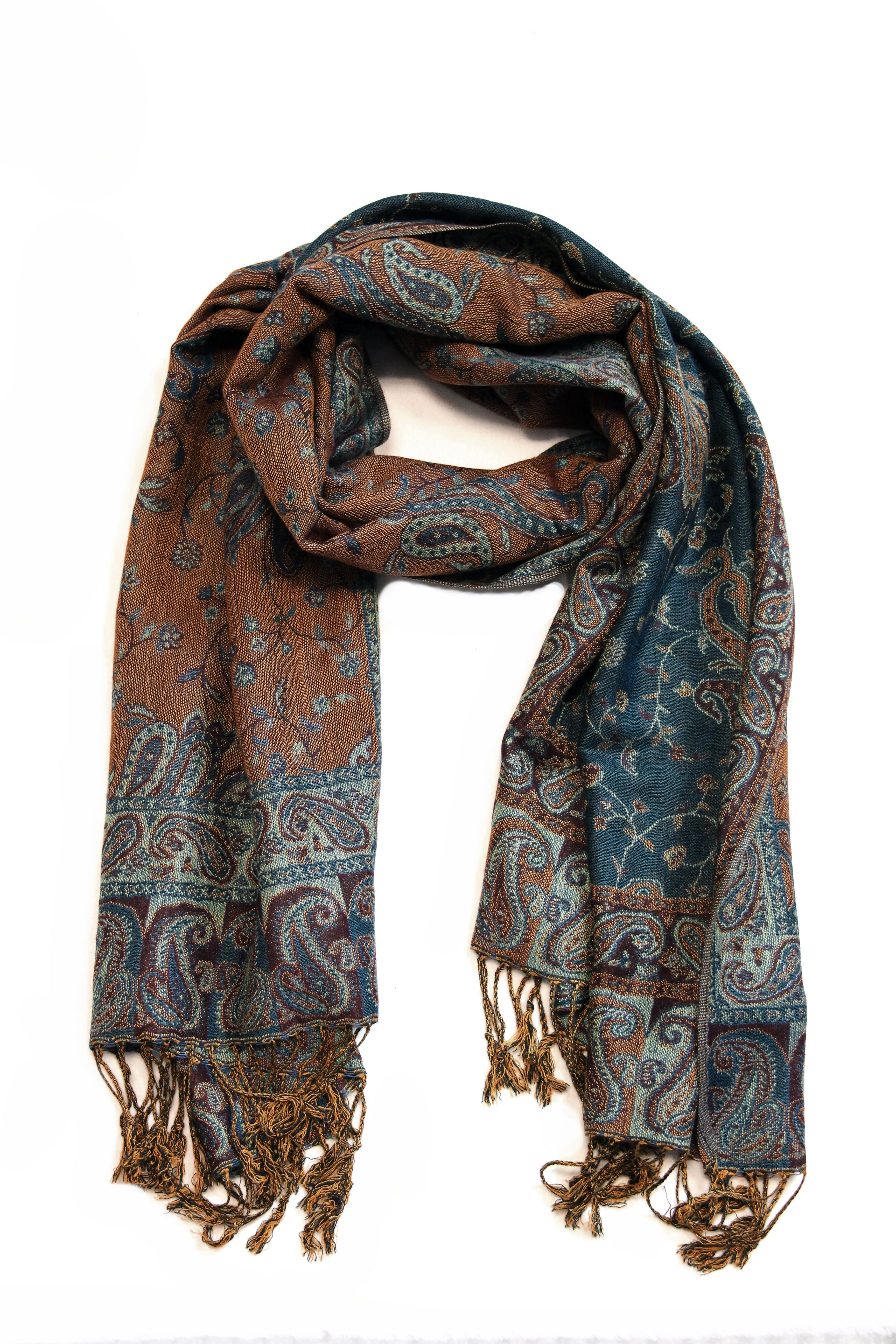 Sakkas Double Layer Jacquard Paisley Pashmina Shawl / Wrap / Stole