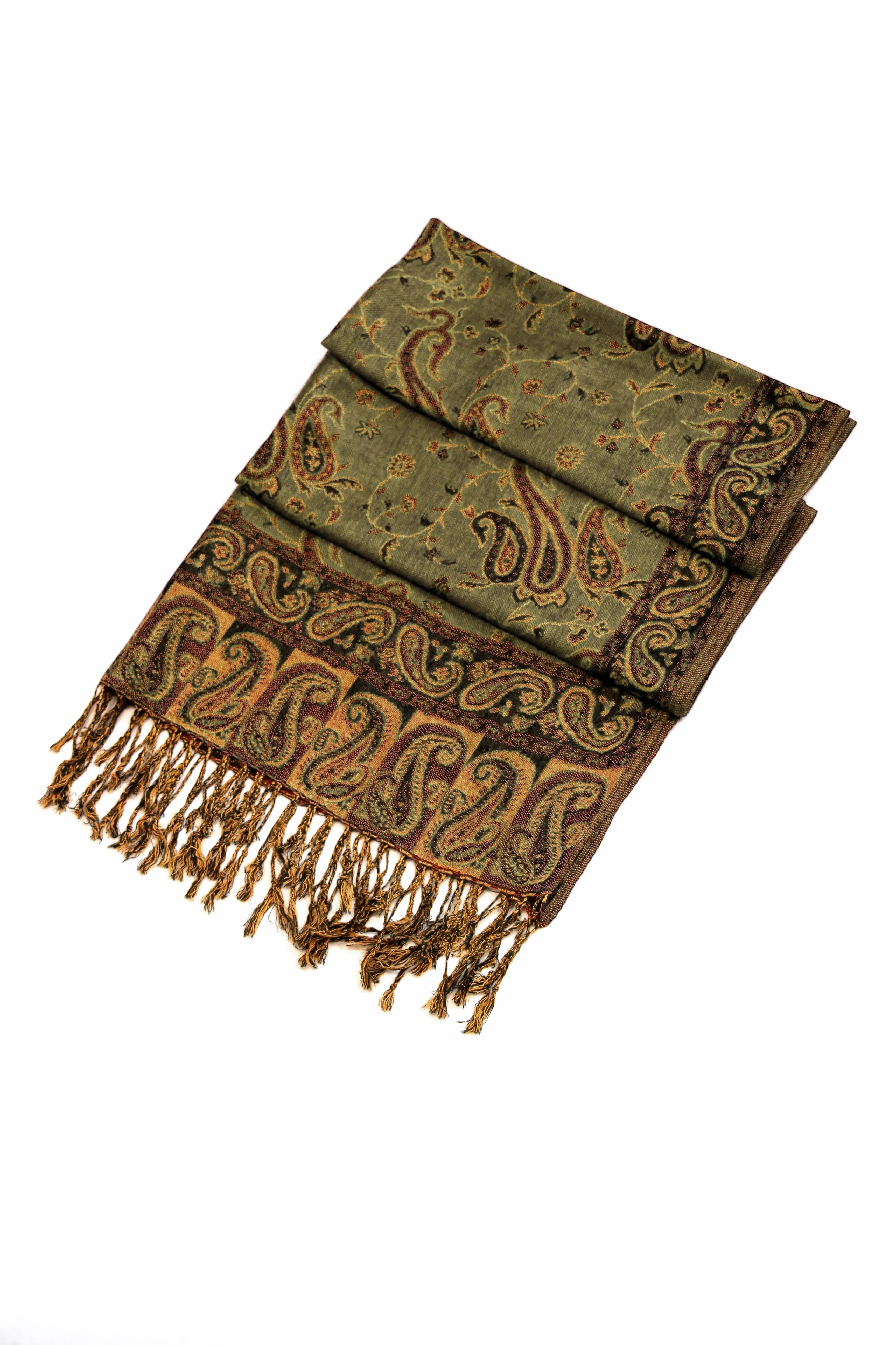 Sakkas Double Layer Jacquard Paisley Pashmina Shawl / Wrap / Stole