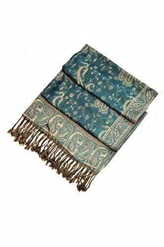 Sakkas Double Layer Jacquard Paisley Pashmina Shawl / Wrap / Stole