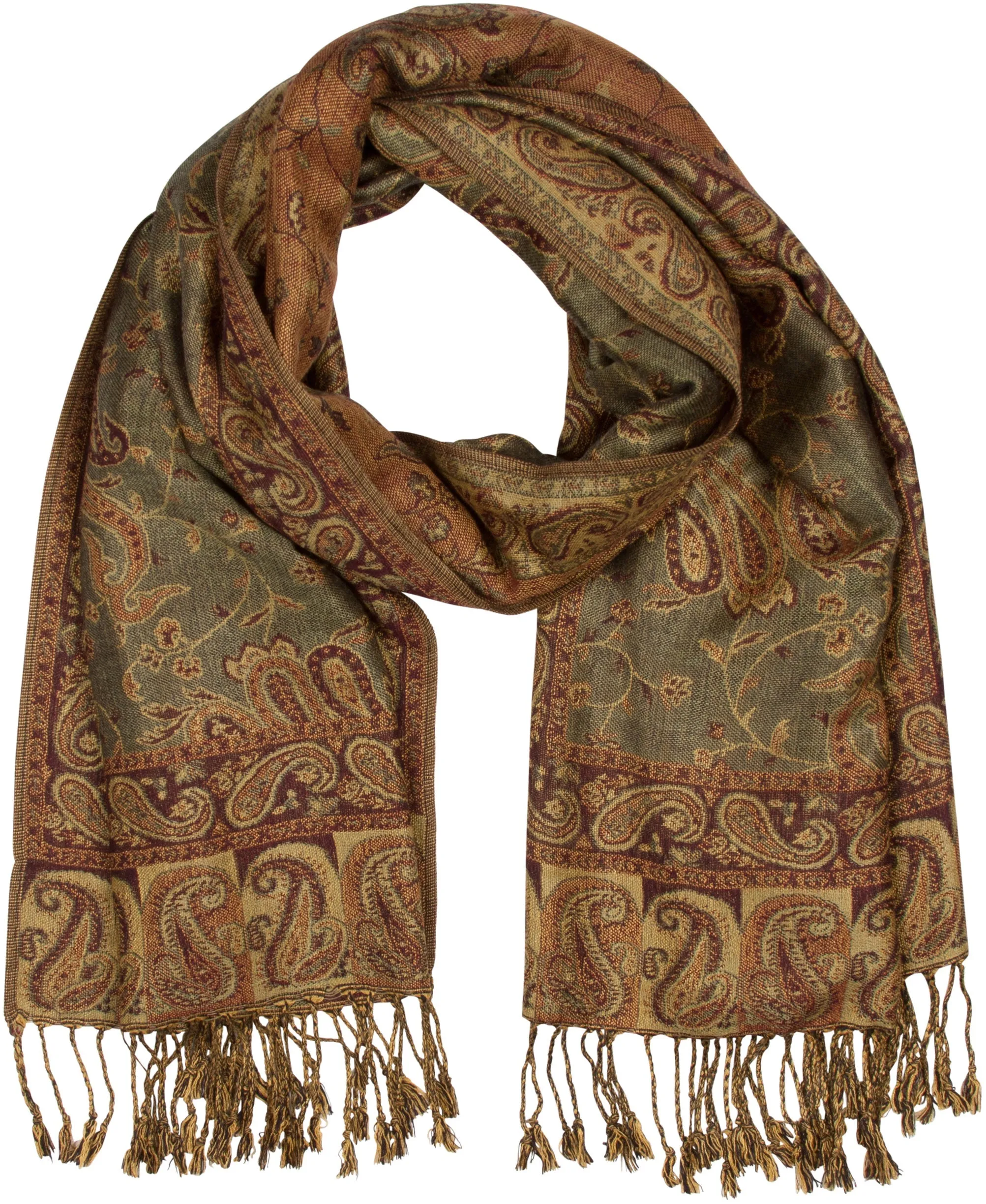 Sakkas Double Layer Jacquard Paisley Pashmina Shawl / Wrap / Stole