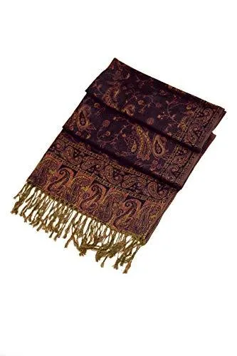 Sakkas Double Layer Jacquard Paisley Pashmina Shawl / Wrap / Stole