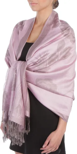 Sakkas Two Tone Rose Pashmina Scarf / Stole / Wrap