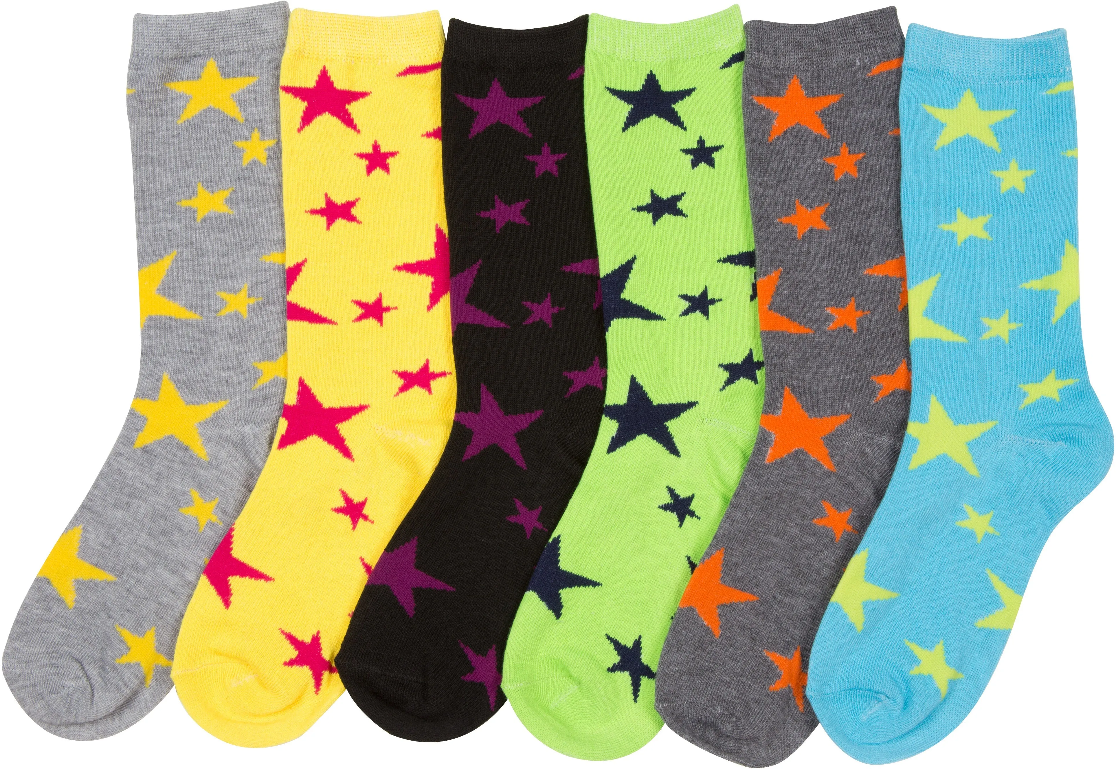 Sakkas Women's Poly Blend Soft and Stretchy Crew Pattern Socks Assorted 6-pack