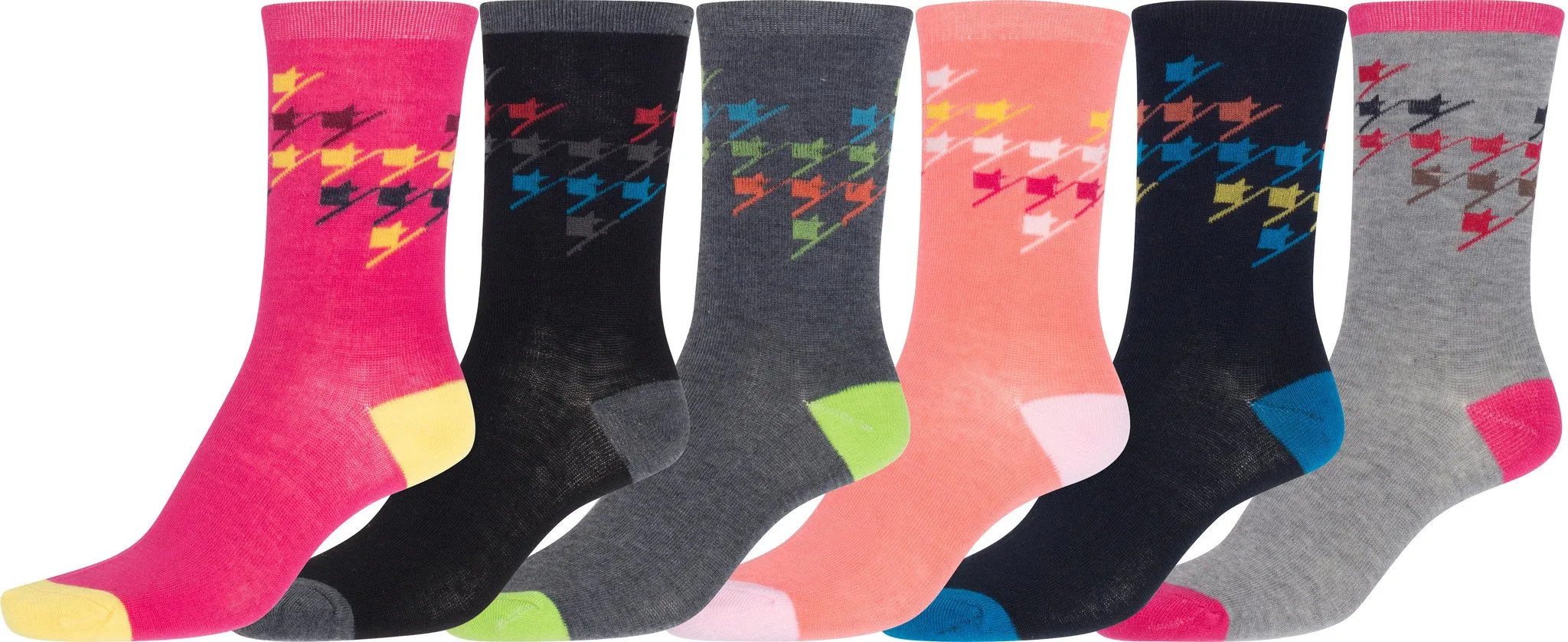 Sakkas Women's Poly Blend Soft and Stretchy Crew Pattern Socks Assorted 6-pack