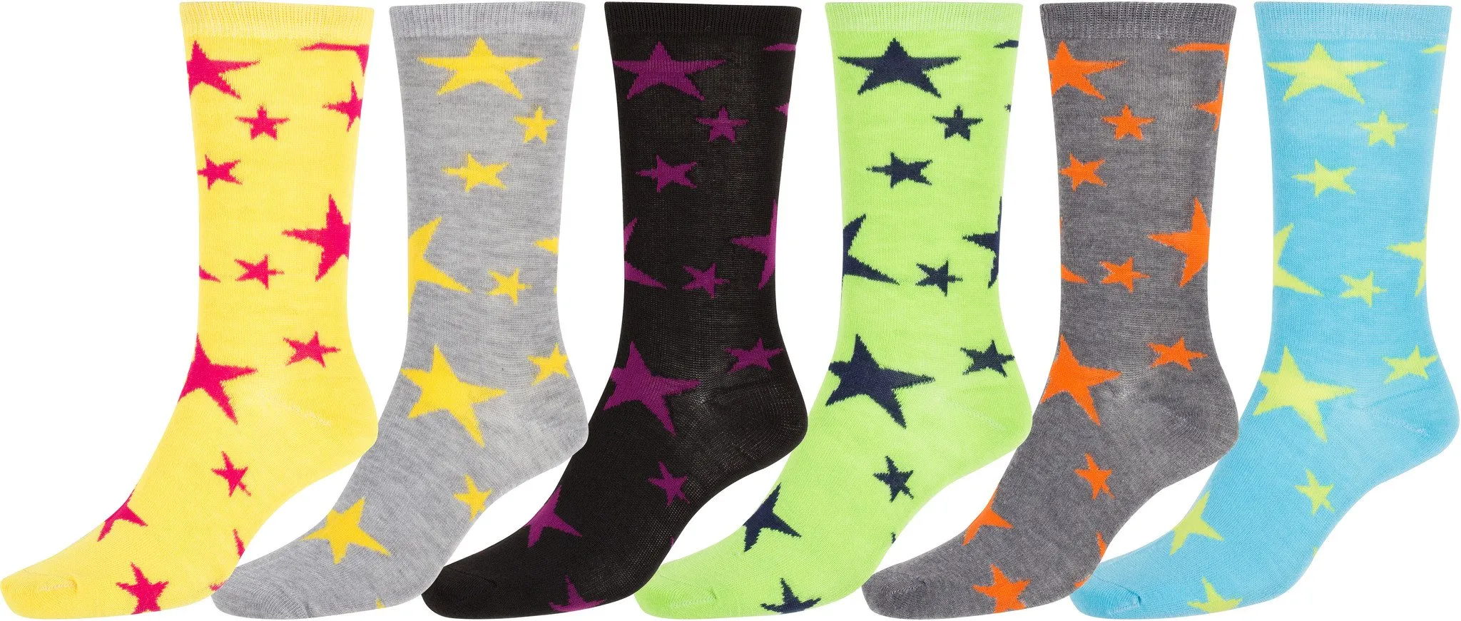 Sakkas Women's Poly Blend Soft and Stretchy Crew Pattern Socks Assorted 6-pack