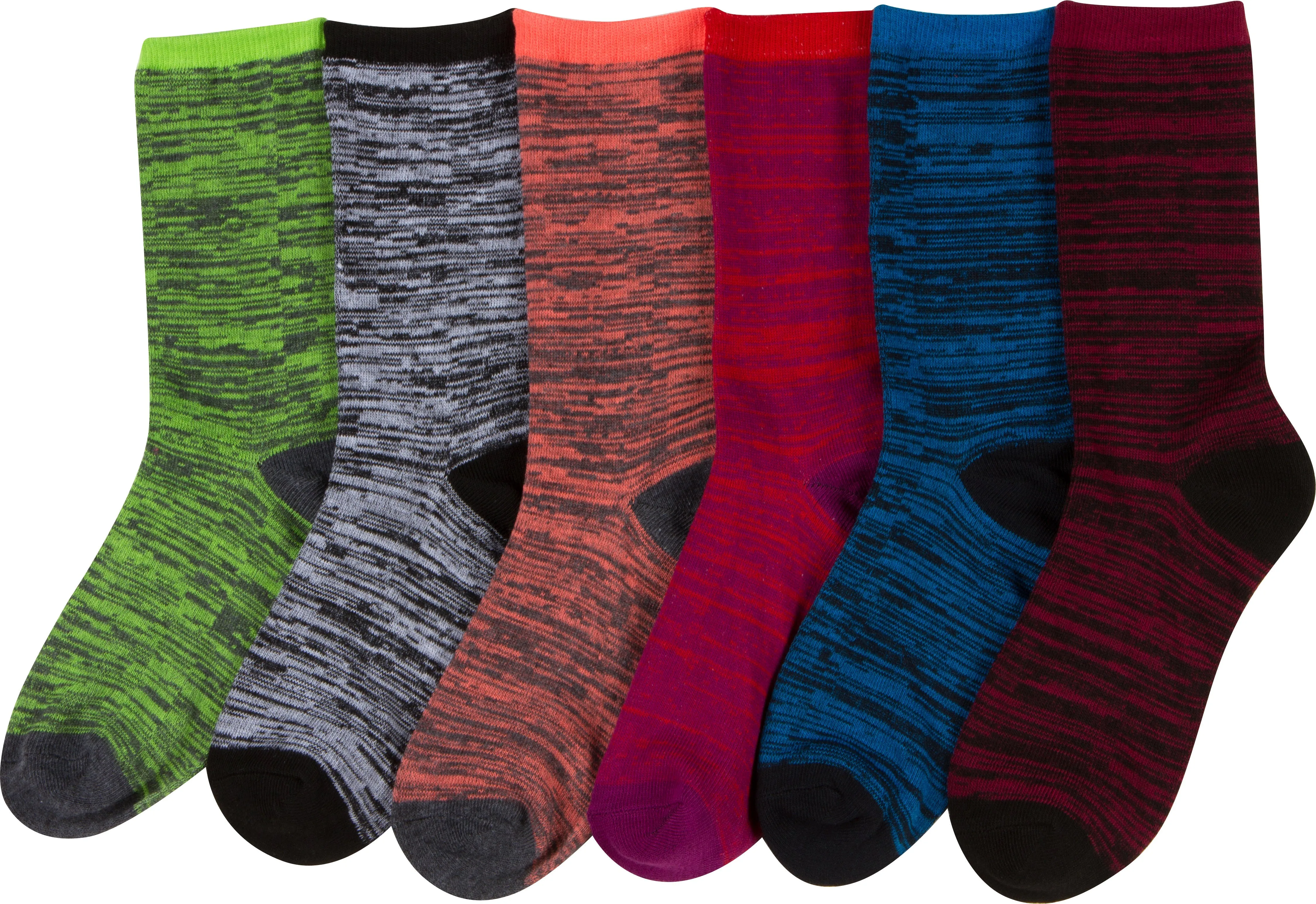 Sakkas Women's Poly Blend Soft and Stretchy Crew Pattern Socks Assorted 6-pack