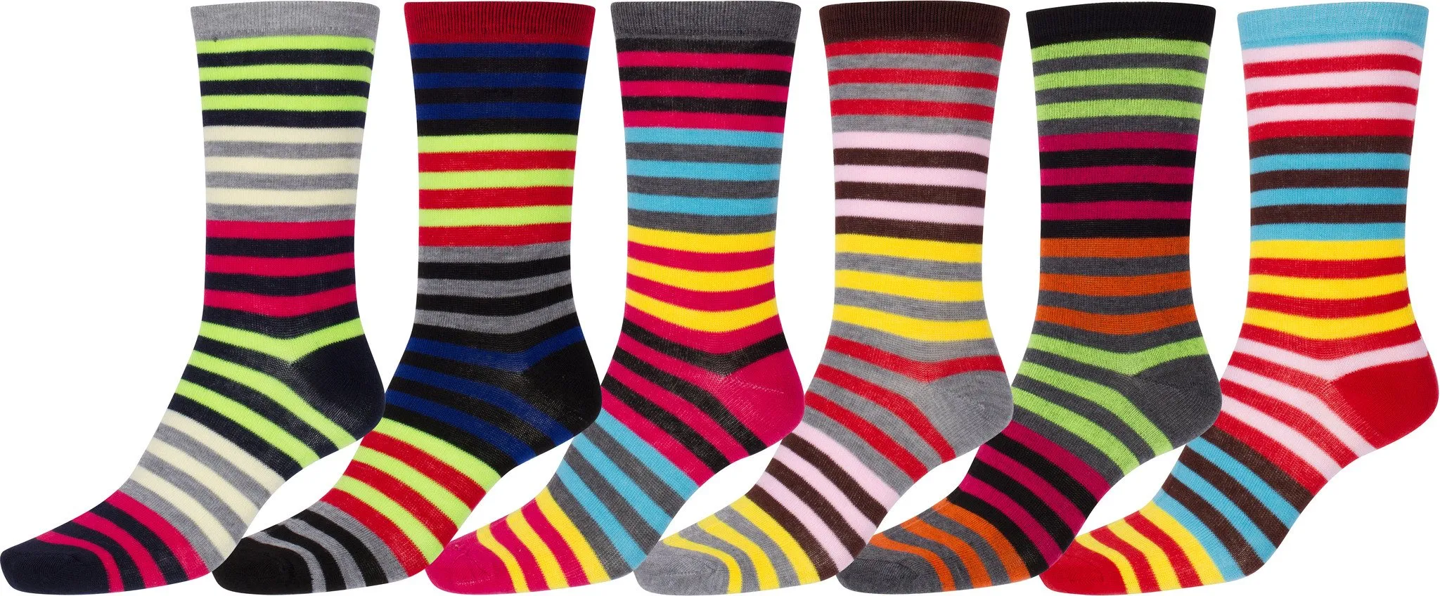 Sakkas Women's Poly Blend Soft and Stretchy Crew Pattern Socks Assorted 6-pack