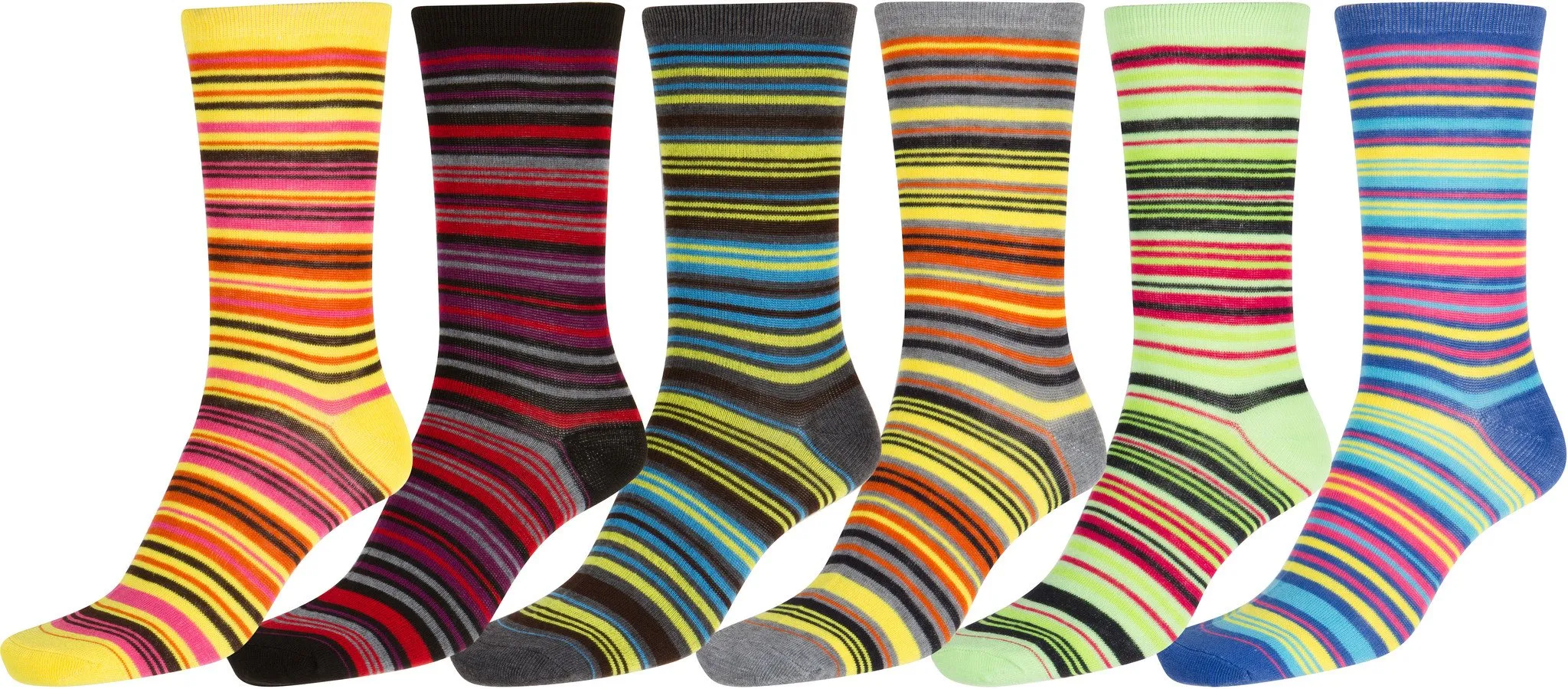 Sakkas Women's Poly Blend Soft and Stretchy Crew Pattern Socks Assorted 6-pack