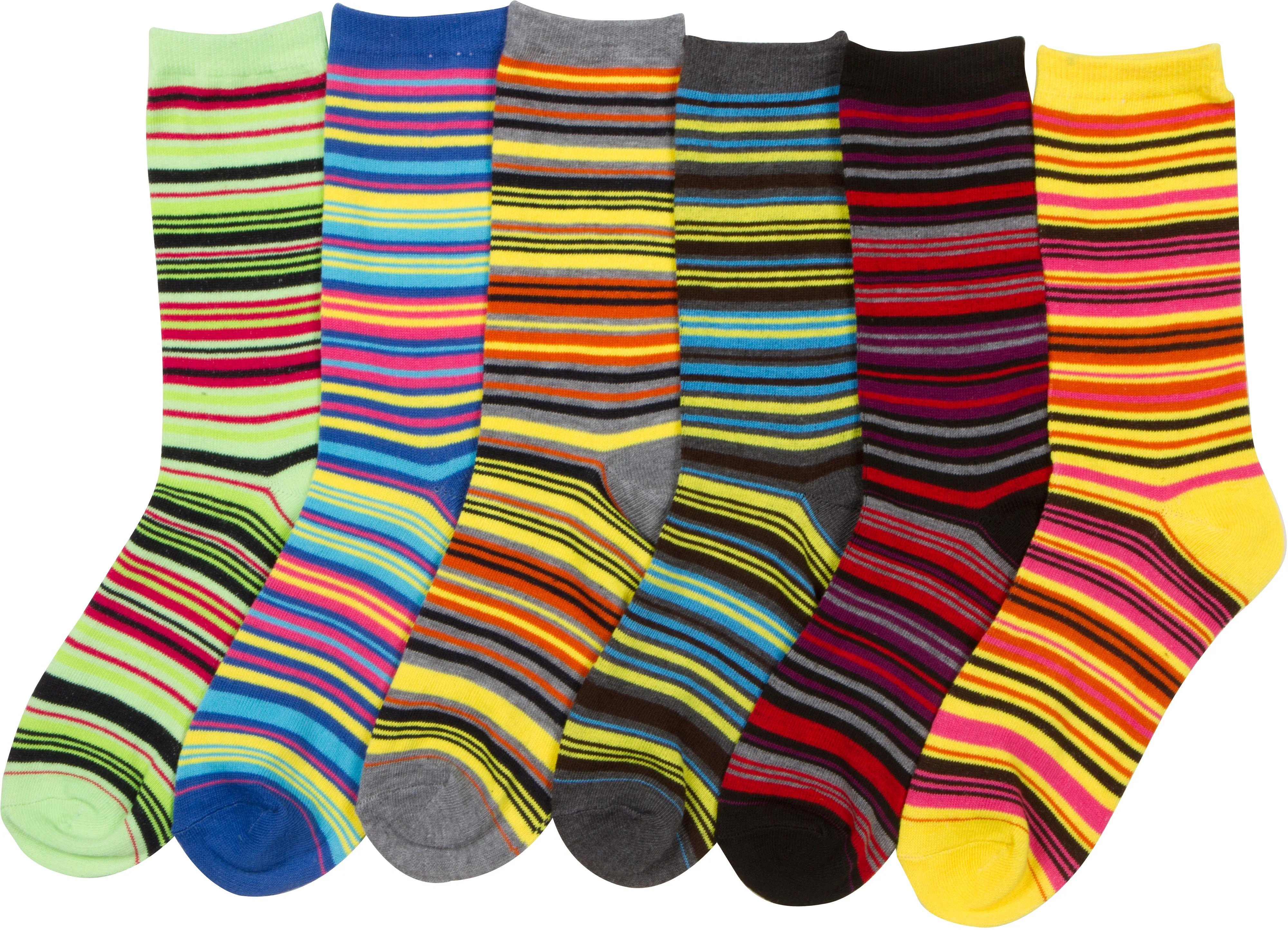 Sakkas Women's Poly Blend Soft and Stretchy Crew Pattern Socks Assorted 6-pack