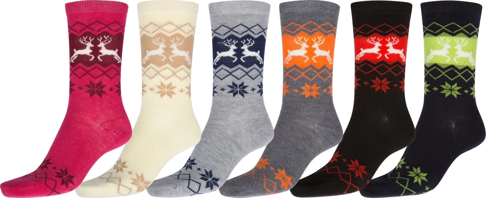 Sakkas Women's Poly Blend Soft and Stretchy Crew Pattern Socks Assorted 6-pack