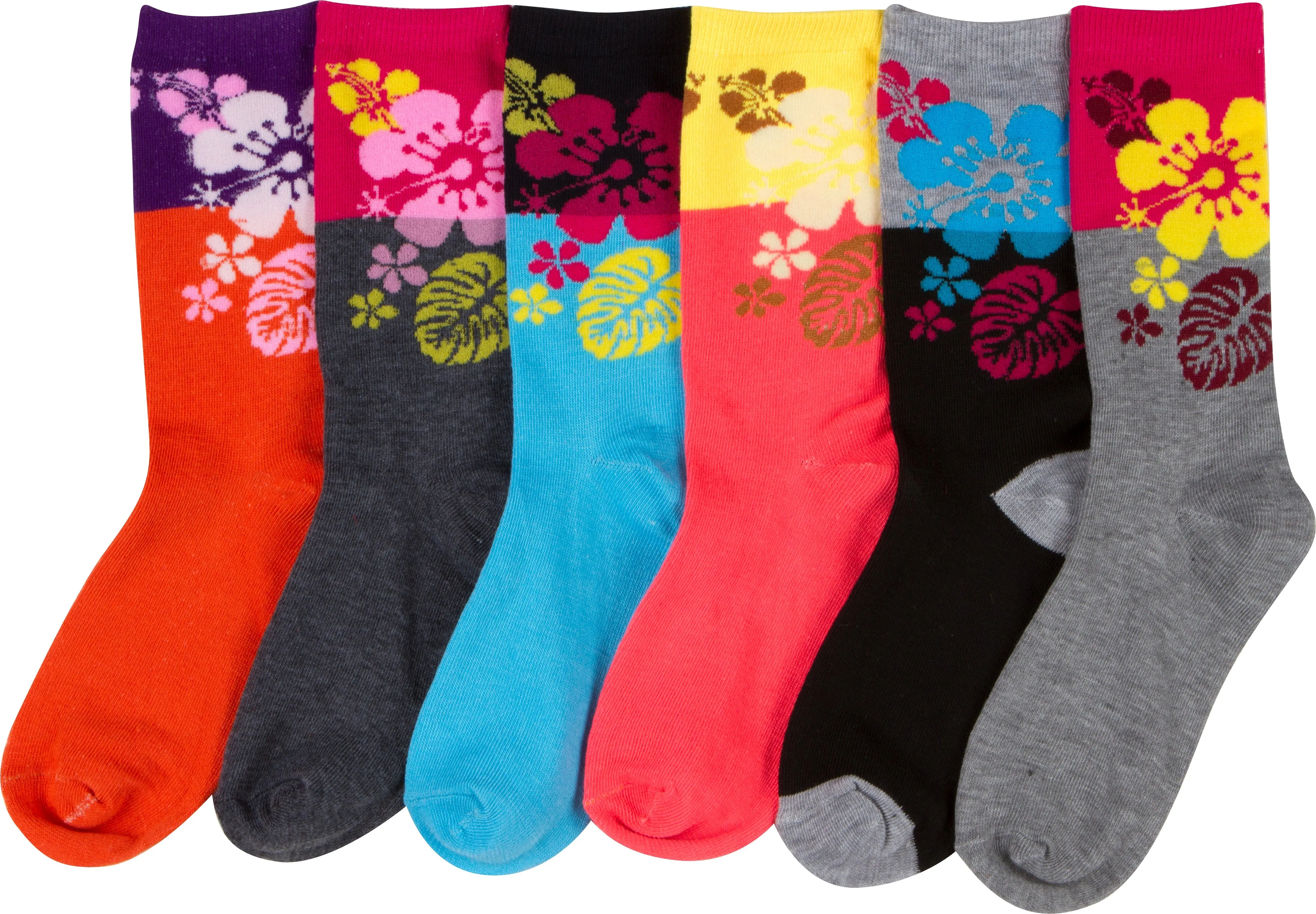 Sakkas Women's Poly Blend Soft and Stretchy Crew Pattern Socks Assorted 6-pack