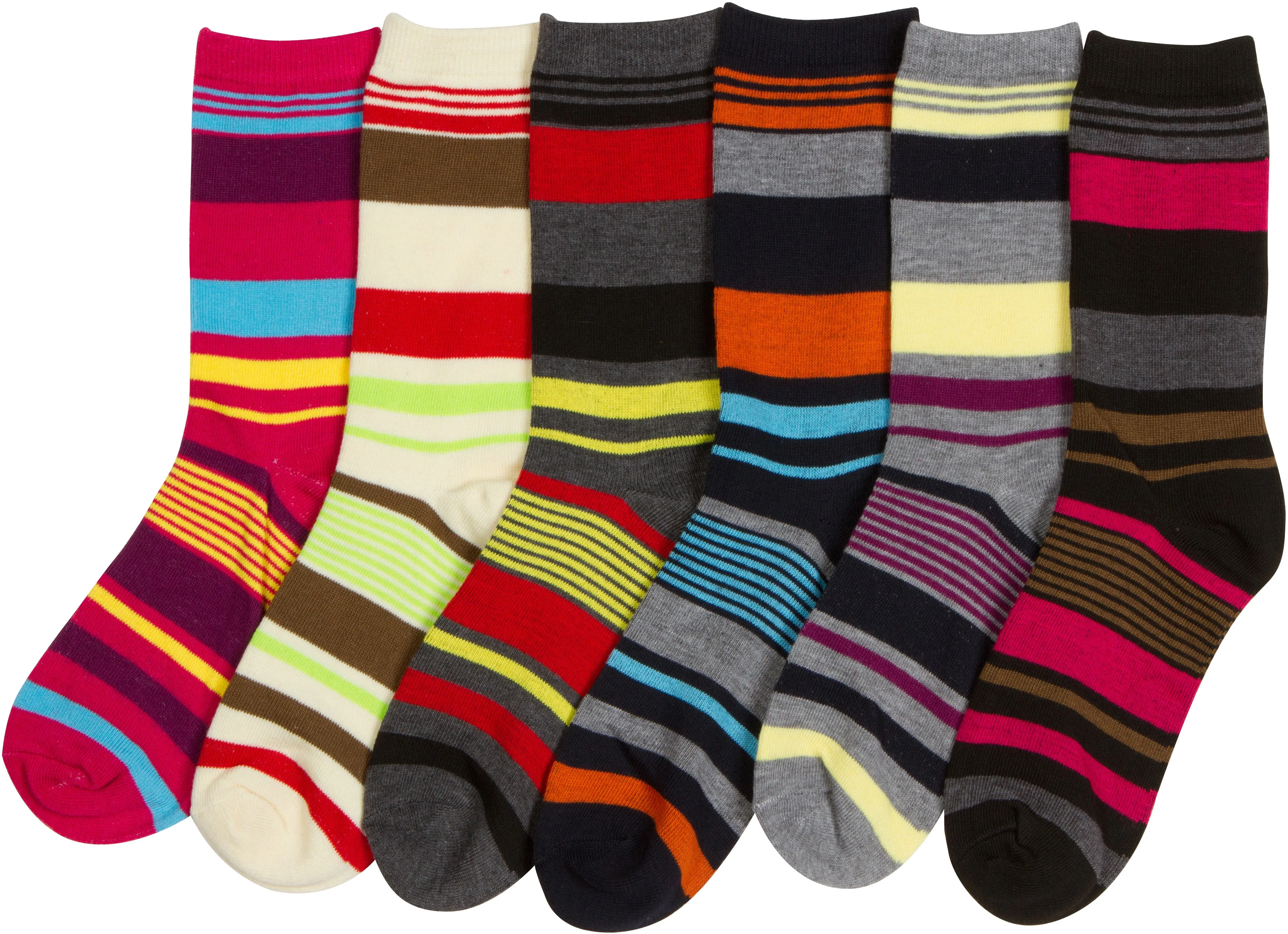 Sakkas Women's Poly Blend Soft and Stretchy Crew Pattern Socks Assorted 6-pack