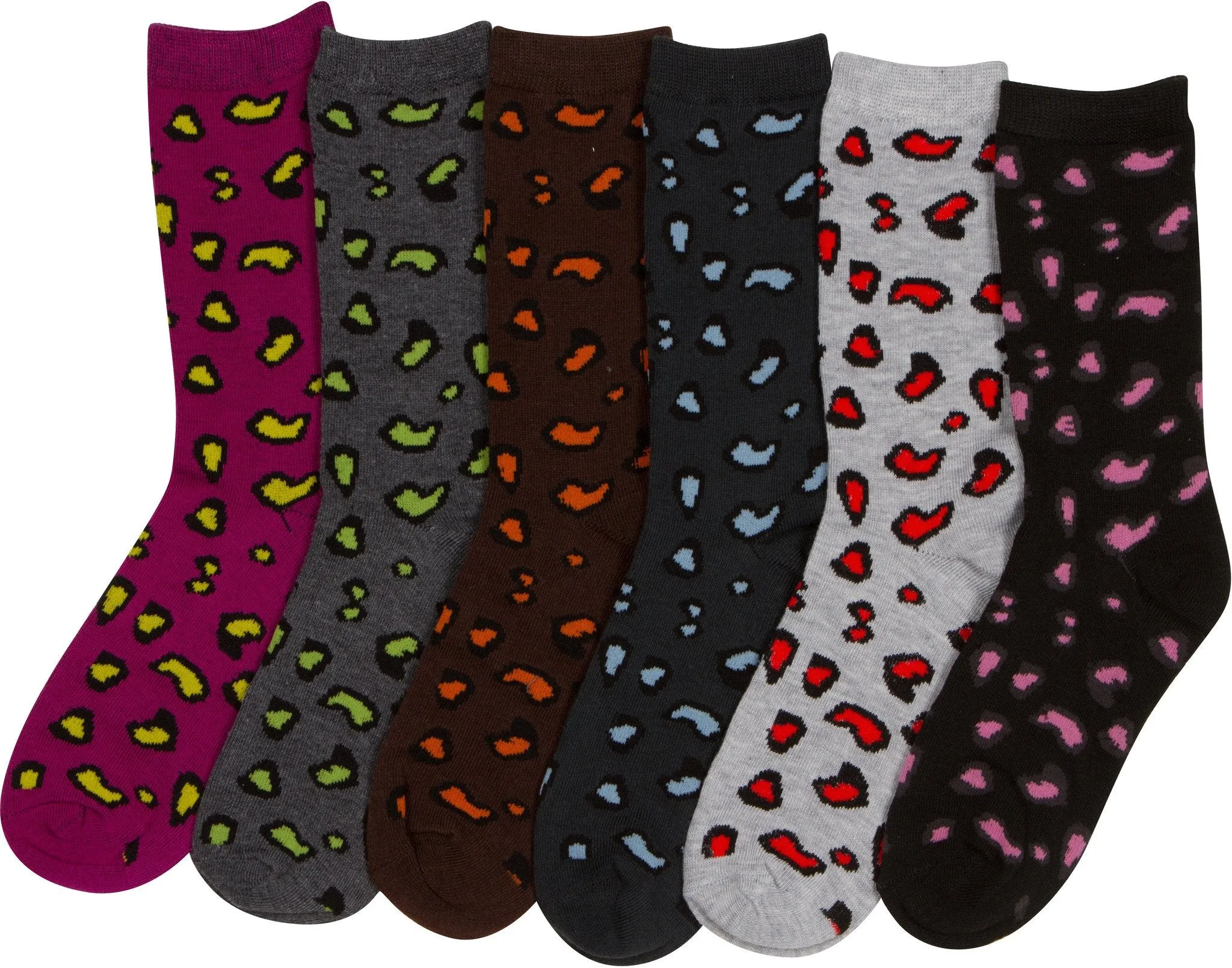 Sakkas Women's Poly Blend Soft and Stretchy Crew Pattern Socks Assorted 6-pack