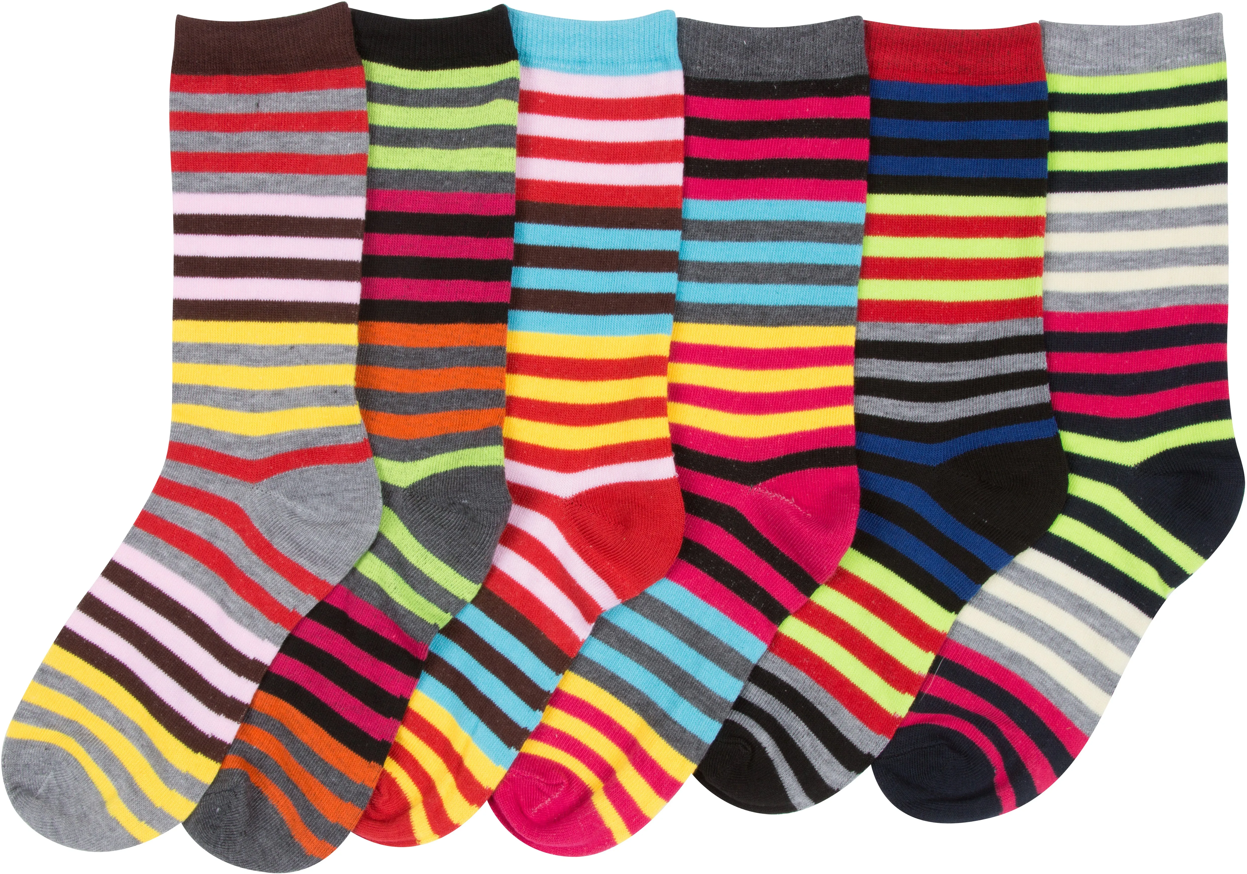 Sakkas Women's Poly Blend Soft and Stretchy Crew Pattern Socks Assorted 6-pack