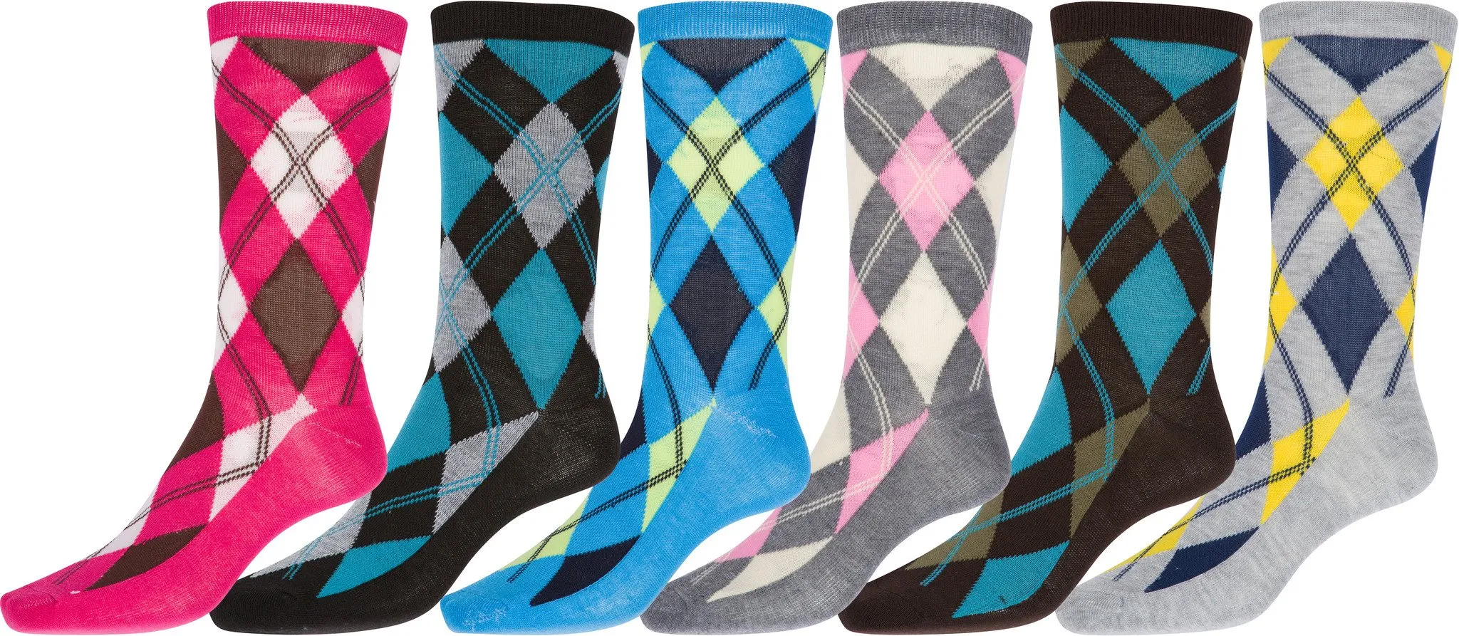 Sakkas Women's Poly Blend Soft and Stretchy Crew Pattern Socks Assorted 6-pack