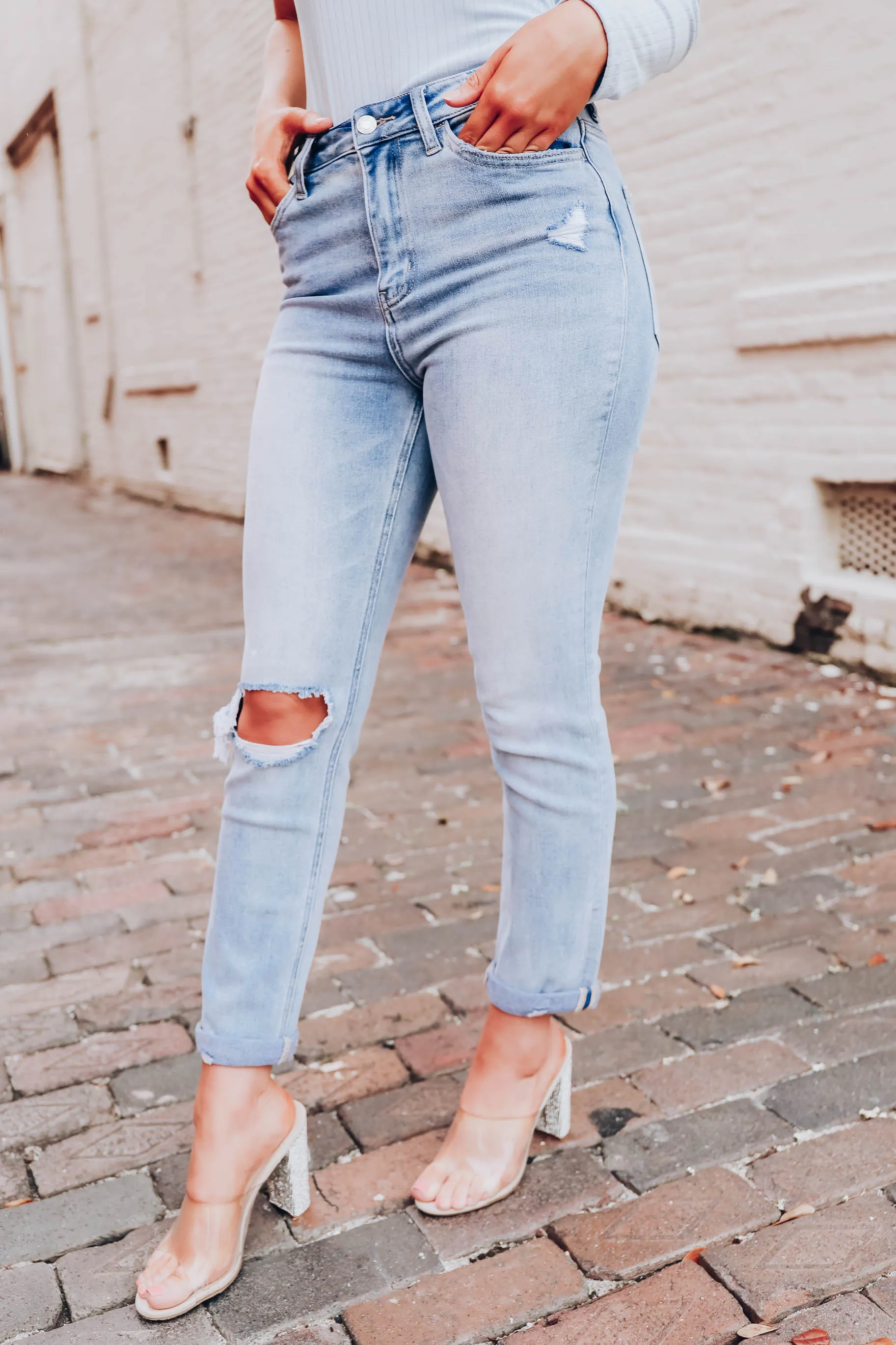 Sal High Waisted Slim Fit Jean