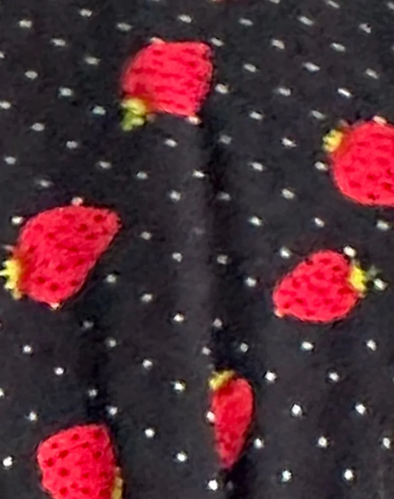 Sala Headband in Strawberry Polka Black