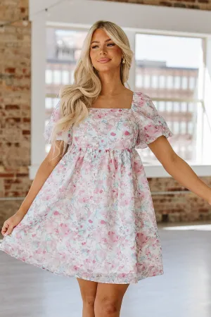 SALE - Ajay Floral Square Neck Mini Dress | S-2XL