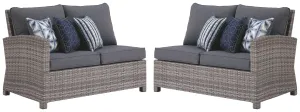 Salem - Gray - Raf / Laf Loveseat W/Cush (Set of 2)