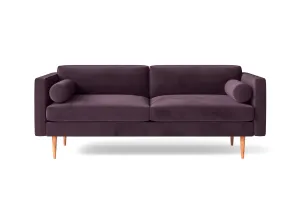 Salerno 2 Seater Sofa Purple Velvet