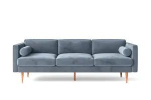 Salerno 3 Seater Sofa Baby Blue Velvet