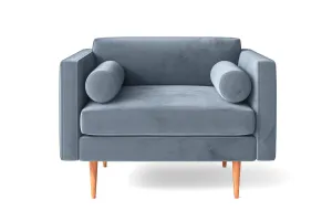 Salerno Armchair Baby Blue Velvet