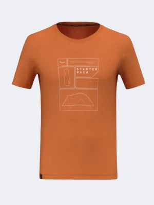 Salewa Eagle Pack Dry Men Hiking T-Shirt Burnt Orange