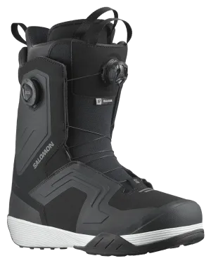 Salomon Dialogue Dual Boa Wide Snowboard Boots - Black / Black / White - 2024