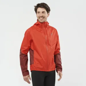 Salomon Mens Bonatti WP Jacket - Fiery Red/Cabernet