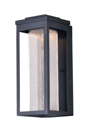 Salon 6" x 15" Single Light Outdoor Wall Sconce in Black